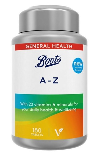 Boots A-Z Complete Vitamins & Minerals - 180 Tablets, 6 Months Supply, EXP08/27