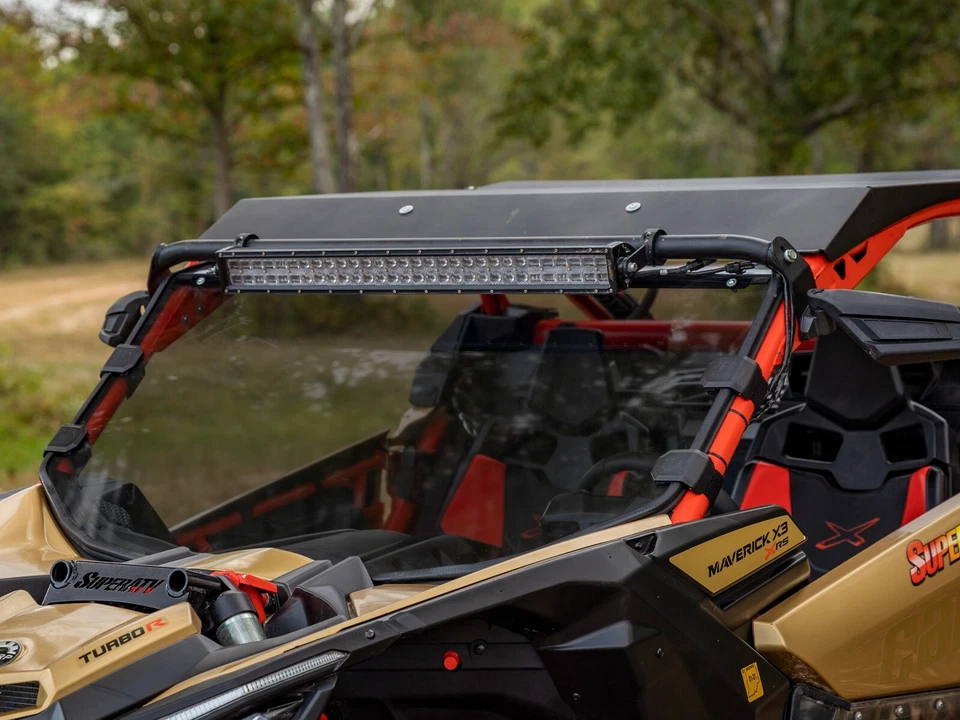 Parabrisas completo SuperATV para Can-Am Maverick X3 sin barras de intrusión - oscuro Foto 2 de 4