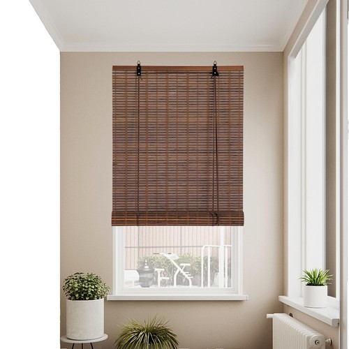 Red Lantern Natural Bamboo Cordless Window Shade - 36 Inches Wide X 72 Inches Long, Roll-Up Style - View #7