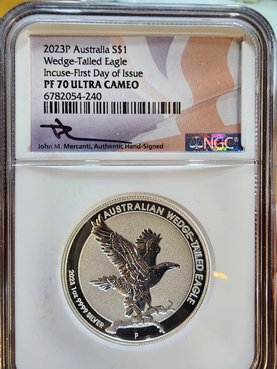 2023-P Australia 1oz Silver Wedge Tailed Eagle Incuse NGC PF70 FDI