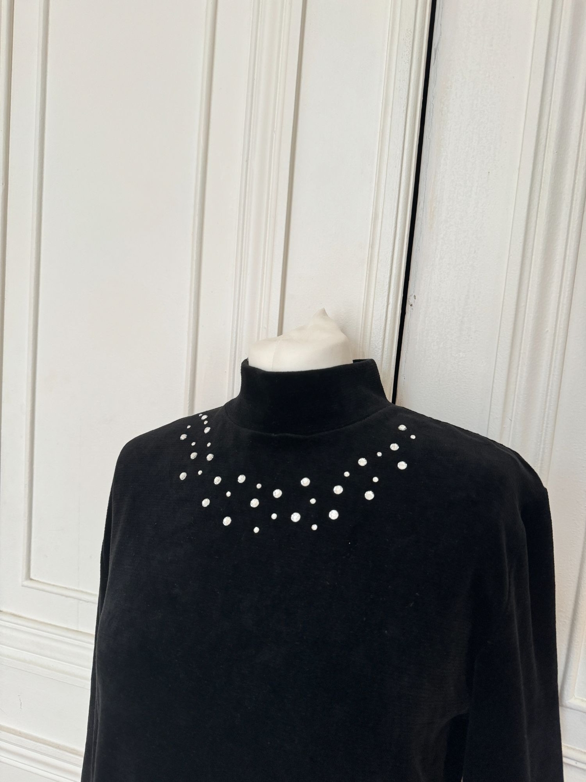 Abito Yves Saint Laurent vintage in velluto nero taglia M