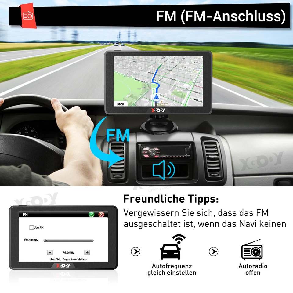 XGODY 7" Truck 16GB LKW Bus MP4 Navigationsgerät Europa Navi Gps Navigation Neu - Bild 4 von 4