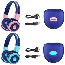SIMOLIO 2 Pack Wireless Bluetooth Headphones for Kids with Mic  Share Jack