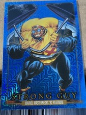 2024 UD Skybox Marvel Masterpieces Platinum ‘92 Strong Guy #85 BLUE TRAXX