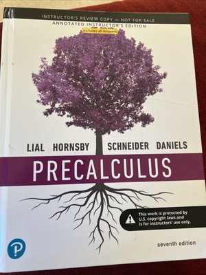 Precalculus 7th Edition ANNOTATED (INSTRUCTORS EDITION) INCLUDES ALL ANSWERS