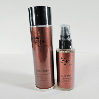 NWT Taya I Am. Guarana Active Stimulating Cleaner & Root Lifter Spray Bundle Set