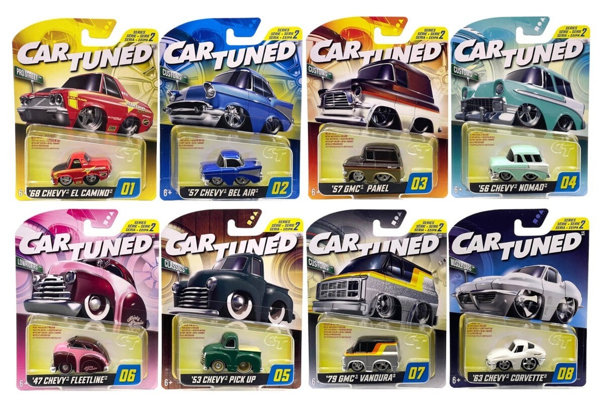 カー・チューンド 1:64 シリーズ2 (ホビー・オルタネイト・アソート) MGA CAR TUNED 1:64 FULL SET HOBBY SERIES #2 SIDEKICK DISPLAY 24CT