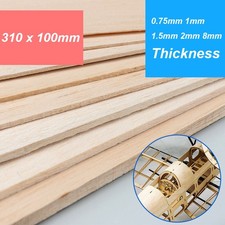 DIY Wood Sheet Balsa Panel Thin Board 0.75mm-8mm Thick Craft Model Toy Aircraft