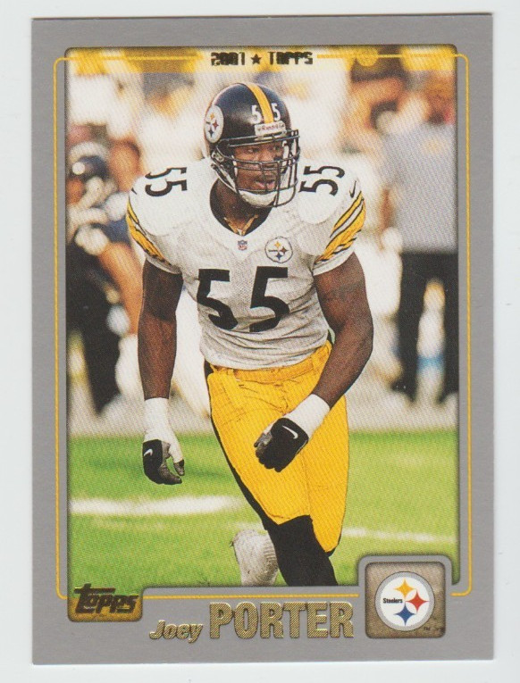 JOEY PORTER Steelers 2001 Topps Rookie Card #56 SP RC Set Break SEE SCANS