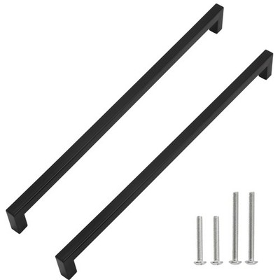 Cabinet Pulls Matte Black Cabinet Handles Square Drawer Pulls, 10 Pack 15 Inc...
