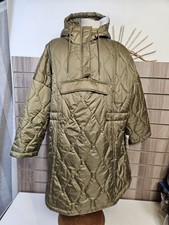 Topshop Longline Smock Jacket Oversized Quilt Trapeze Lined Hood Cuddle Sm #BNWT