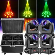 4x 150W 18Prism LED Moving Head Light RGBW Gobo Beam Stage Lighting DJ Disco DMX