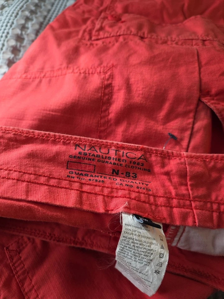  Paradise Collection Mens Shorts 40 Linen Coral 7 pocket cargo - Image 3 of 4
