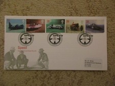 1998 SPEED GPO FIRST DAY COVER, SIR MALCOLM CAMBELL, CASTLE DONINGTON H/S