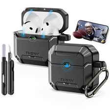 TNSNK for AirPods 4 Case with Lock Phone Stand,Rugged Armor Shockproof Prote...