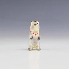 NATIVE AMERICAN ZUNI ANTLER BEAR FETISH BY GABE SICE