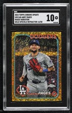 2024 Topps Chrome Update Gold Speckle Refractor 4/50 Andy Pages SGC 10 GEM 0j06