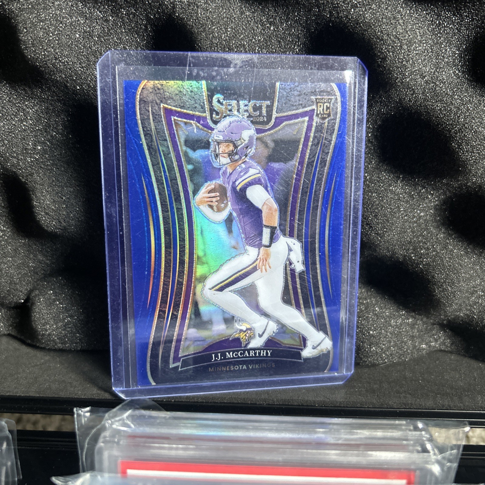 2024 Panini Select Suite Level J.J. McCarthy #342 Blue Prizm /99