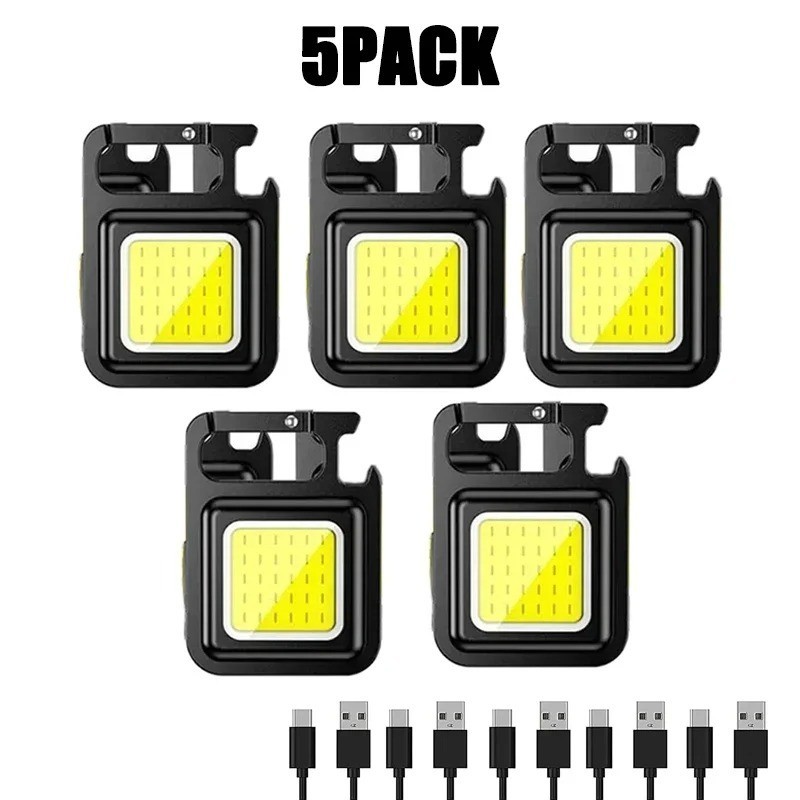 Usb Rechargeable Mini Led Light Portable Keychain Light Mini Multifunctional Camping Flashlight USB ...
