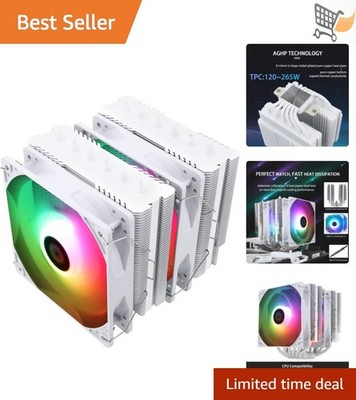 Peerless Assassin 120 SE ARGB White CPU Cooler Dual 120mm Fans 6 Heat Pipes