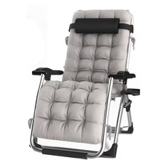 Image of Zero Gravity Recliner Chair Padded Folding Garden Lounger w/ Tray Cup Holder