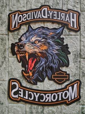 lone wolf biker patches style HD no club couple coswer on jacket rockers patches