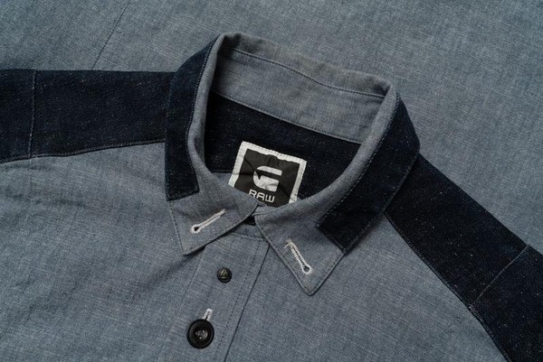 Men G-Star Raw Shirt Grey Cotton 38 / M / 46