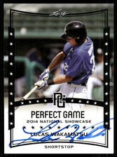 2014 Leaf Perfect Game LUCAS WAKAMATSU Signed Card autograph auto INDIANS