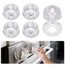 5PCS Child Safety Stove Knob Covers - Heat Resistant, Oil-Proof, Strong Adhesive