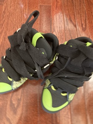 Women Black lime Green python, On The side curb sneakers