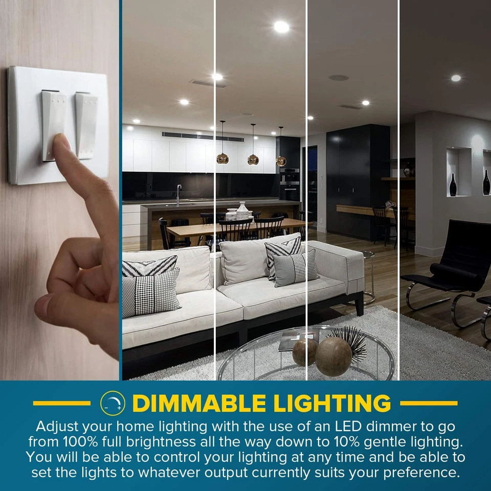 BR30 LED Bulb, 8.5W=65W, 4000K Cool White, 800 Lumens, Dimmable Flood Light B... - Image 3 of 4