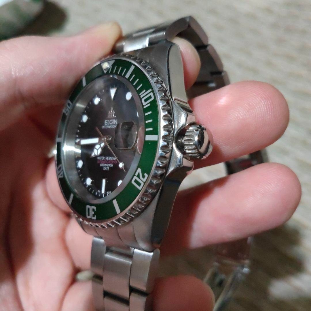 ELGIN FK-531-F Automatic Deepsea Watch WATER RESISTANT 660ft=200m
