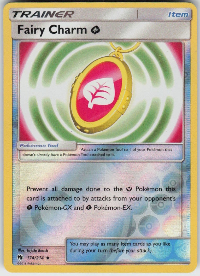 Reverse Holo Fairy Charm Grass 174/214 Uncommon Lost Thunder Near Mint