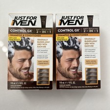  2 Just For Men CONTROL GX Grey Reducing 2in1 Shampoo  Conditioner 4oz