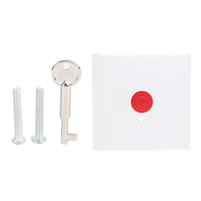 Wired Emergency Panic Alarm Button Door Access Property Switch With Key 250V Hot