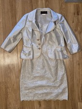 Sarah Danielle Mother Of The Bride Silk Dress Size 16 Nickle Floral Pattern