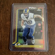 2025 Topps Chrome Football Tyler Higbee Football Leather Refractor SP #172 Rams