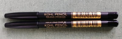 Max Factor Kohl Eyeliner Smudge Smokey Eyes Soft Liner Pencil 020 Black 2-Pack