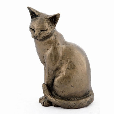 Katze sitzend Kaltguss Bronze Ornament - Maisie - Frith Skulptur NEU