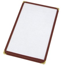 Winco PMC14U 14 in x 8 1/2 in Burgundy Single Menu Cover