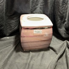 Nicole Miller NY Ceramic Tissue Box Cover Oasis BTQ - Purple Swirl