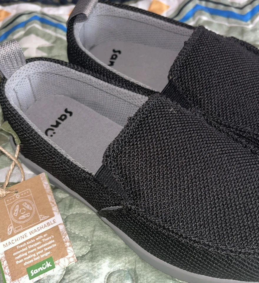 Sanuks 儿童人行道冲浪者 Lite 网眼懒人鞋 尺码 2-3 — 第 2/4 张图片