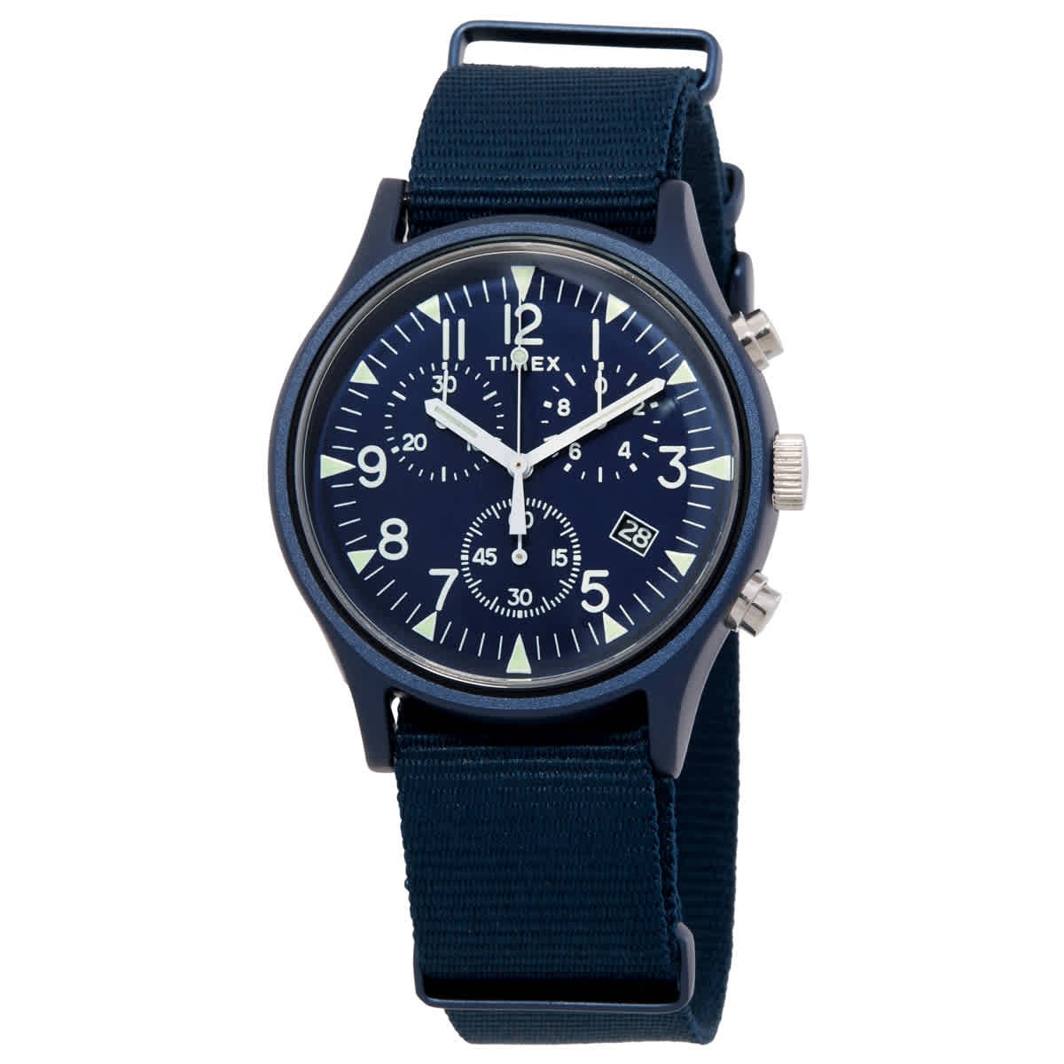 Timex MK1 Chronograph Quartz Blue Dial Men's Watch TW2R67600 | eBay