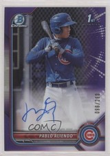 2022 Bowman Chrome Prospect Purple Refractor 96/250 Pablo Aliendo Auto 03ox