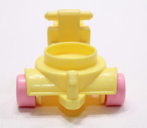 Fisher Price Little People Yellow Tricycle Bicycle Bike Pink Wheels 2007 Mattel - Picture 4 of 9