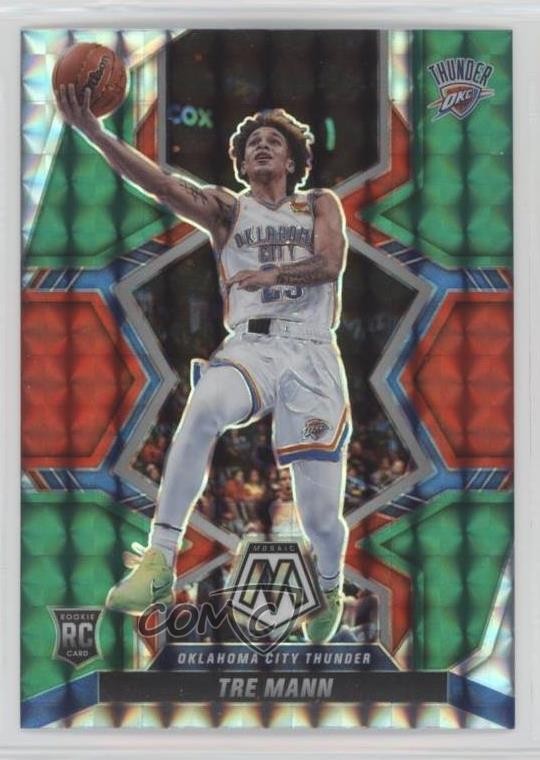 2021 Panini Mosaic Rookies Choice Red & Green Prizm Tre Mann #212 Rookie RC fm0