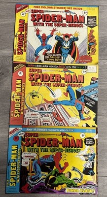 3x Marvel Comics Bundle Spider-Man With The Super-Heroes #161,162,164 March 1976