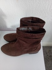 F&F Women Brown Ankle Heel Boots UK (8).