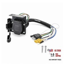 4-Way Flat to 7-Way RV Blade Adapter Kit, Dual-Output 4 to 7 Pin Trailer