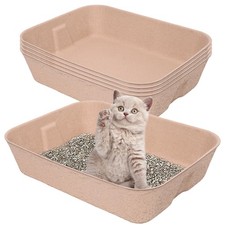 5 Pack Disposable Cat Litter Box, Travel Litter Box,Eco Friendly 100 Recycle...